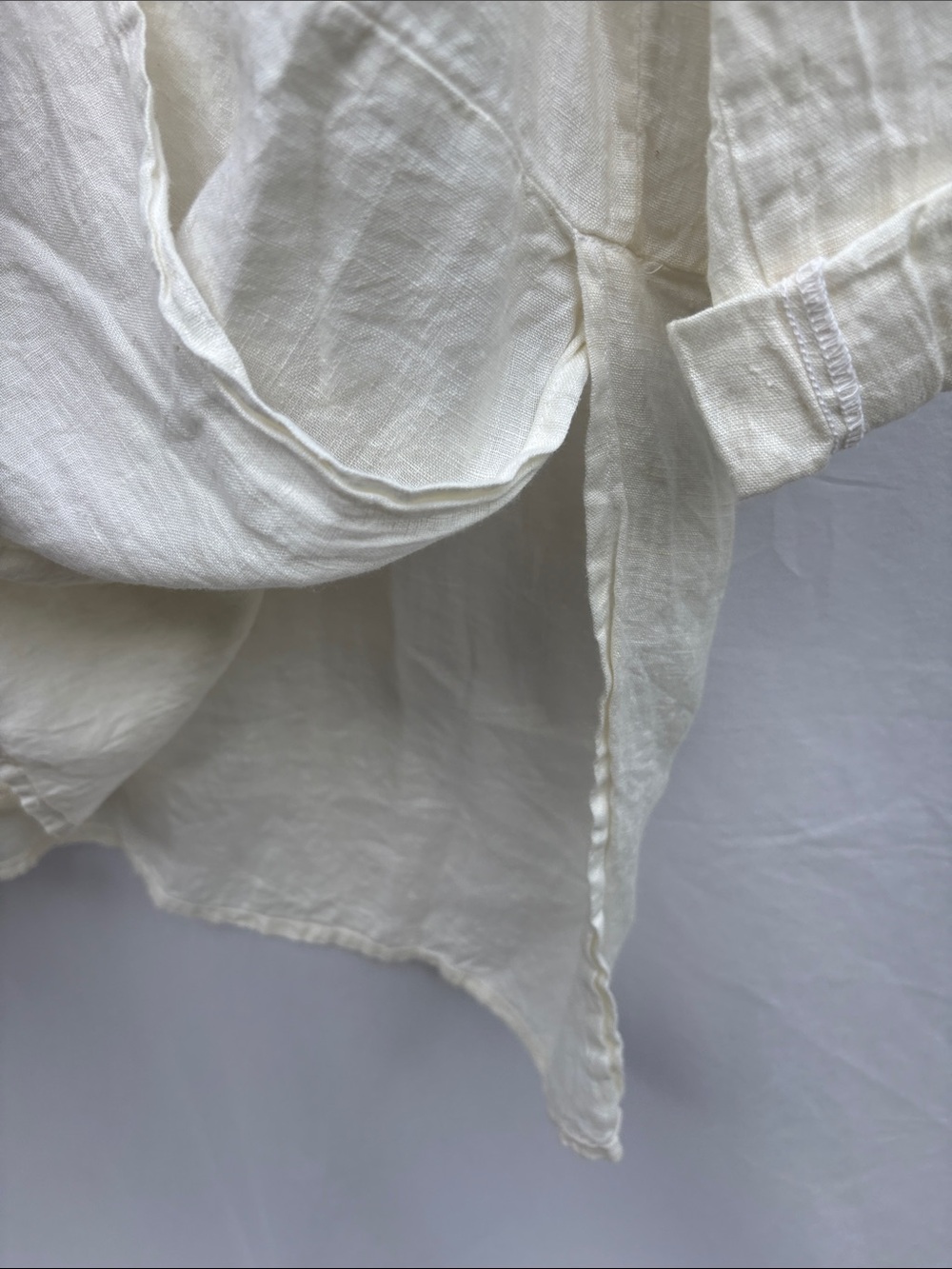 FLAX by Jeanne Engelhart Cream Linen Button-Front Tunic - Picture 7 of 14